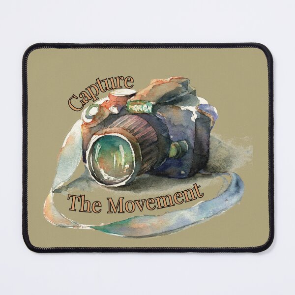 Item preview, Capture The Movement – Watercolor Camera Photography Quote Art designed and sold by MUKUND FASHION DESIGN.