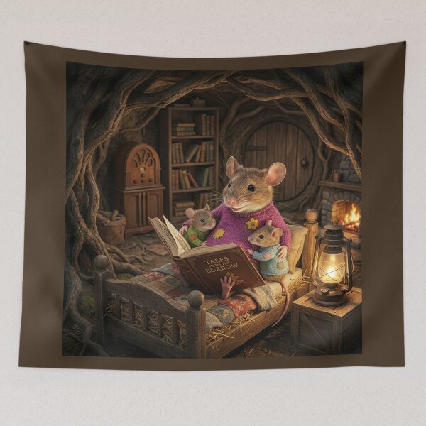Item preview, Mouse Mom Reading to Her Little Pups designed and sold by Tridentulus.