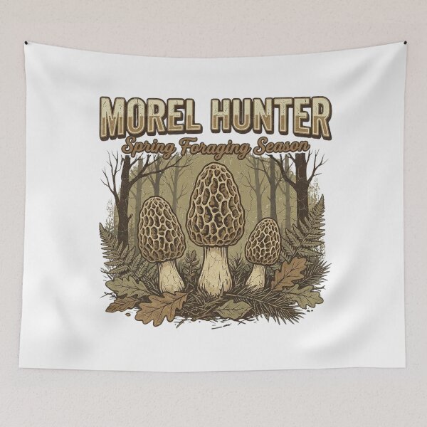Item preview,  Morel Mushroom Hunter T-Shirt | Morel Hunting Tee | Spring Foraging Shirt | Mushroom Season Gift designed and sold by GeniePixel.