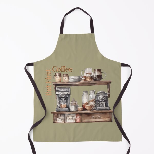 Item preview, But First Coffee – Watercolor Coffee Bar Illustration for Coffee Lovers designed and sold by MUKUND FASHION DESIGN.