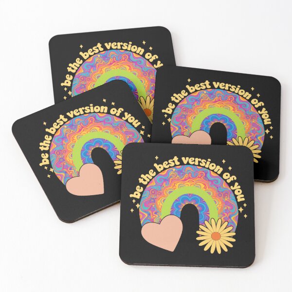Item preview, Be The Best Version Of You Retro Rainbow Flowers Floral booming designed and sold by Star3NowForMe.