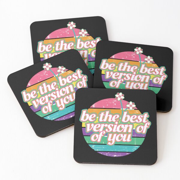 Item preview, Be The Best Version Of You Believe Achieve Repeat Retro Sunset Flowers Floral booming designed and sold by Star3NowForMe.