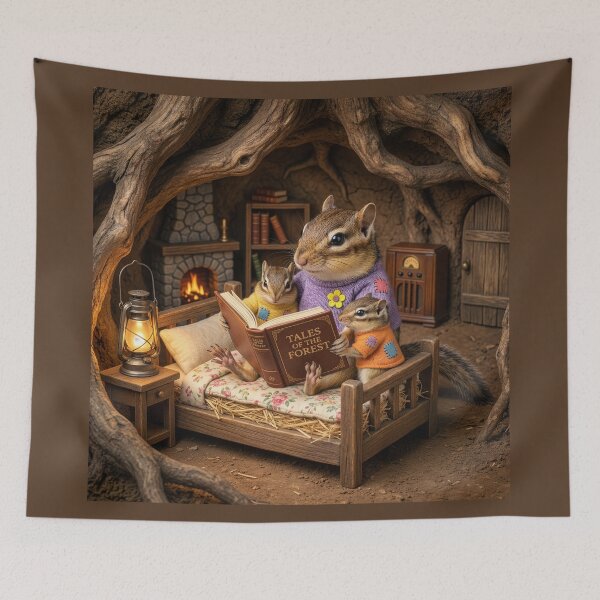 Item preview, Chipmunk Mom Reads to Her Kits designed and sold by Tridentulus.