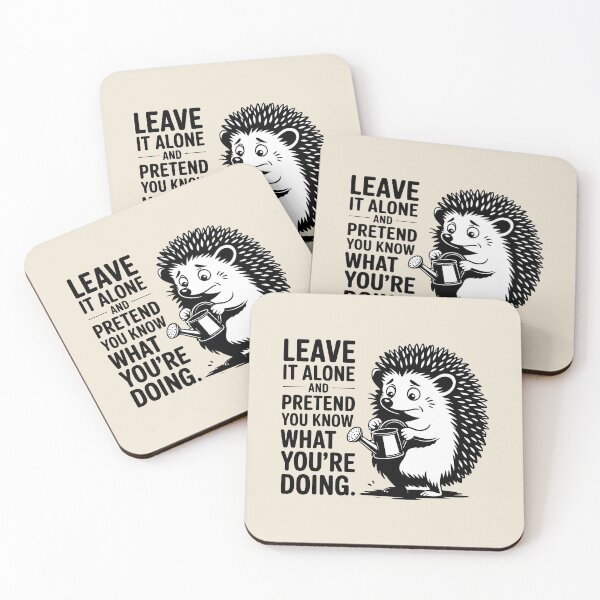 Item preview, Funny Hedgehog Garden Humor Pretend You Know What You Are Doing Art designed and sold by SplashTastic.