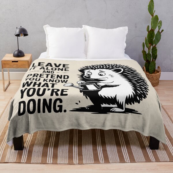 Item preview, Funny Hedgehog Garden Humor Pretend You Know What You Are Doing Art designed and sold by SplashTastic.