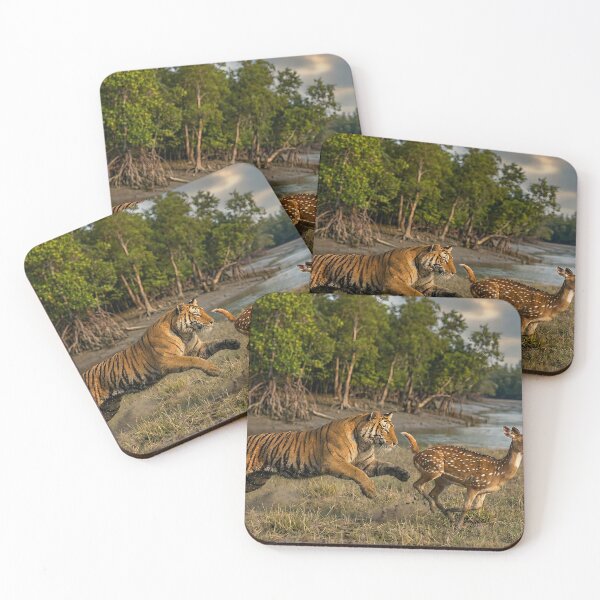 Item preview, Primal Chase – Royal Bengal Tiger Hunting in Sundarbans Wildlife Action Art designed and sold by sugato123.