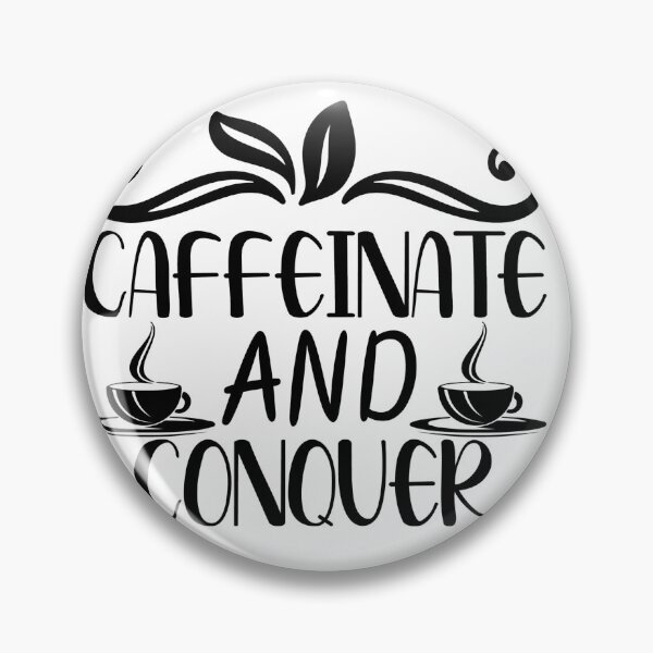 Item preview, Caffeinate and Conquer Coffee Bean Flourish Modern Art Print designed and sold by GenZFashion000.