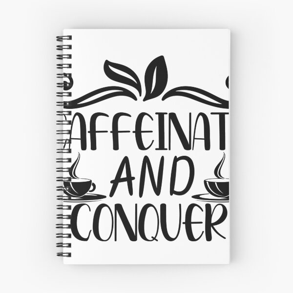 Item preview, Caffeinate and Conquer Coffee Bean Flourish Modern Art Print designed and sold by GenZFashion000.