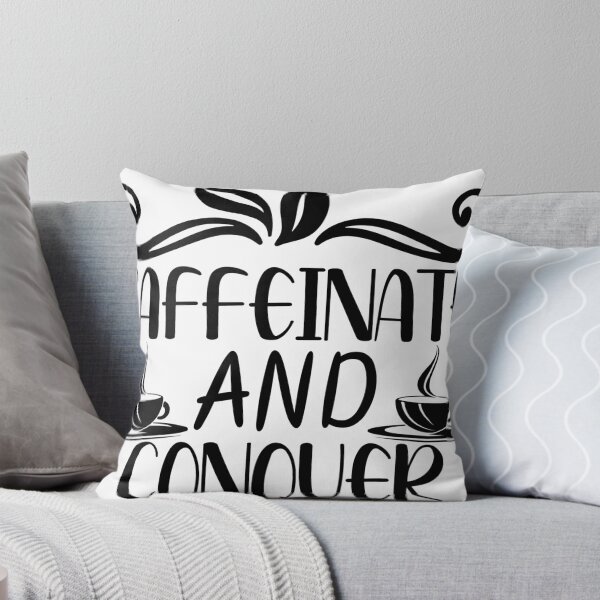 Item preview, Caffeinate and Conquer Coffee Bean Flourish Modern Art Print designed and sold by GenZFashion000.