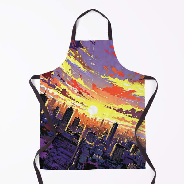 Item preview, Neon Sunset Over the City, Colorful Cityscape at Dusk designed and sold by KiraChie.