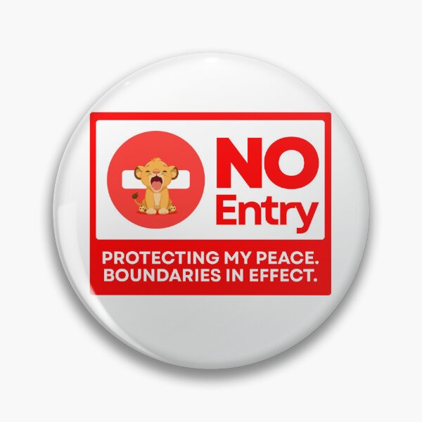 Item preview, Protecting My Peace - Lion Cub Boundary Sign designed and sold by The Silly Grumpy Society.