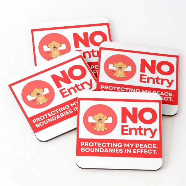 Item preview, Protecting My Peace - Lion Cub Boundary Sign designed and sold by The Silly Grumpy Society.