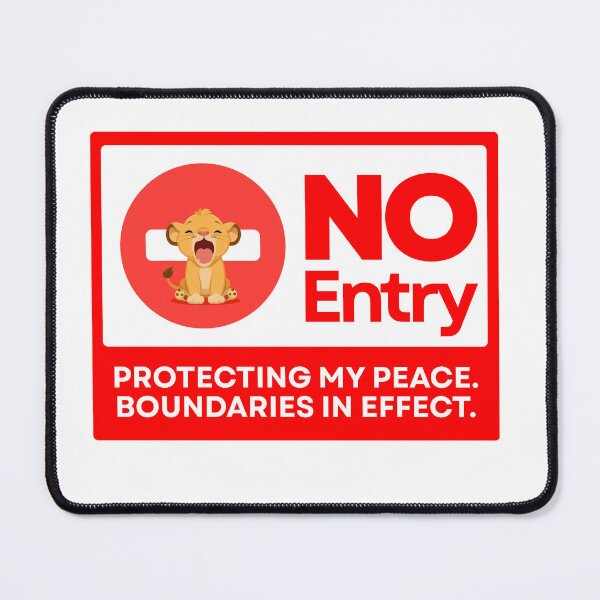 Item preview, Protecting My Peace - Lion Cub Boundary Sign designed and sold by The Silly Grumpy Society.