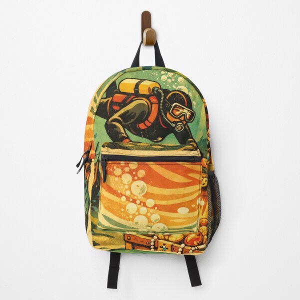 Item preview, Diver finds sunken treasure in vintage style designed and sold by Mauswohn.