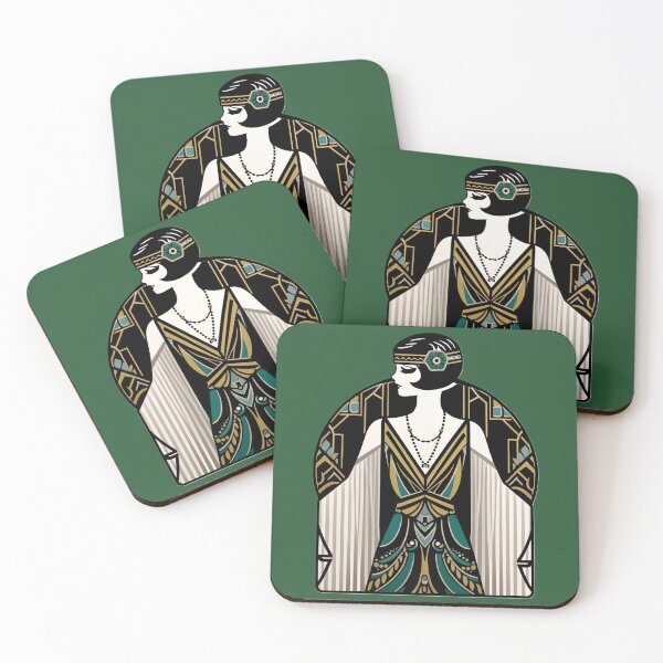 Item preview, Art Deco Flapper Pinup Roaring Twenties Glamour Print designed and sold by PinUpPizzazz.