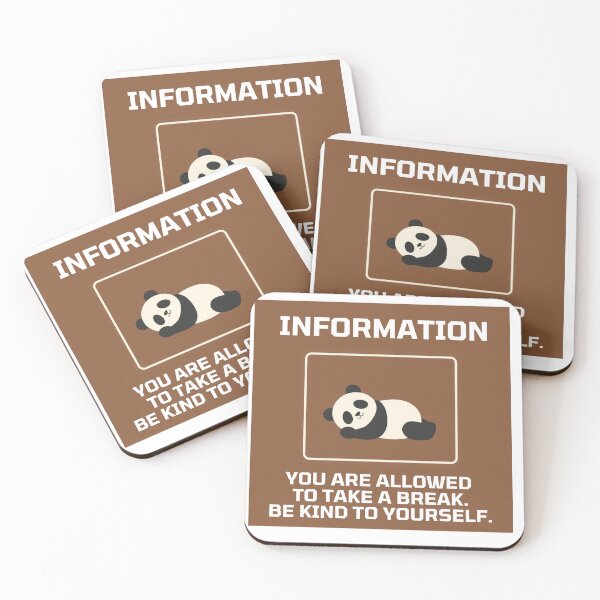 Item preview, Allowed To Take A Break - Relaxing Panda Info Sign designed and sold by The Silly Grumpy Society.