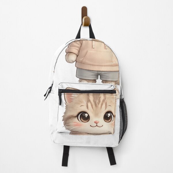 Item preview, Cute Humanized Cat in Hoodie – Kawaii Animal Illustration designed and sold by Mandardesigns09.