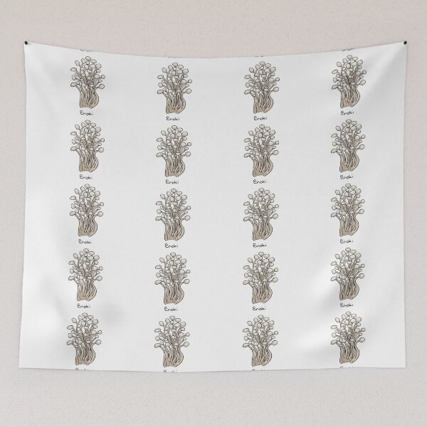 Item preview, Enoki Cuties White Background– Whimsical Mushroom Illustration designed and sold by EdithsAttic.