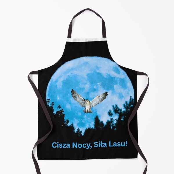 Item preview, Cisza Nocy, Siła Lasu – Polish Owl and Moon Design - Blue Edition designed and sold by AmberWit.