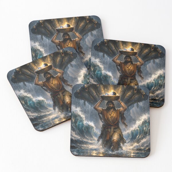 Item preview, The Crossing of Yamuna: Lord Krishna & Vasudeva, Best Fit for Canvas Print designed and sold by sugato123.