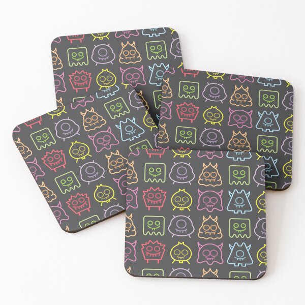 Item preview, Colorful Kawaii Neon Aliens Retro Pattern designed and sold by Found Dream.