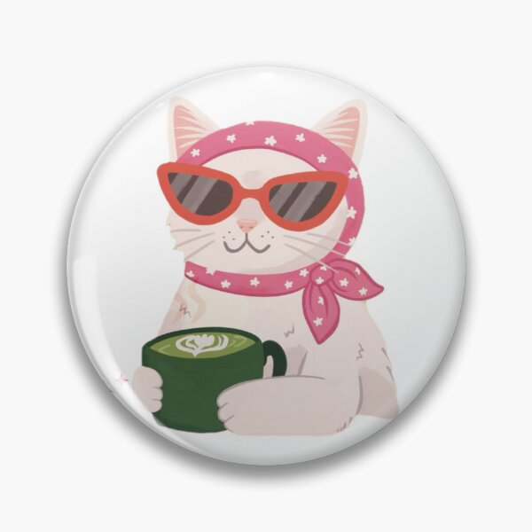 Item preview, Cute Kawaii Cat with Matcha Tea Design designed and sold by ThanaCole.