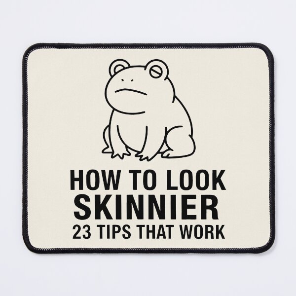 Item preview, How To Look Skinnier Funny Frog Minimalist Line Art Humor designed and sold by SplashTastic.