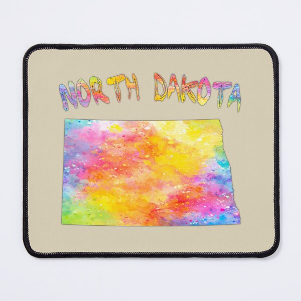 Item preview, North Dakota State Map - Vibrant Watercolor Splatter Art designed and sold by mashmosh.