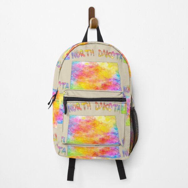 Item preview, North Dakota State Map - Vibrant Watercolor Splatter Art designed and sold by mashmosh.