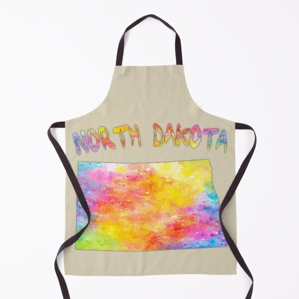 Item preview, North Dakota State Map - Vibrant Watercolor Splatter Art designed and sold by mashmosh.