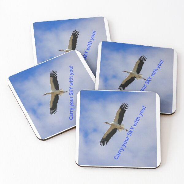 Item preview, Carry Your Sky with You – Polish Stork Design -Blue Edition designed and sold by AmberWit.