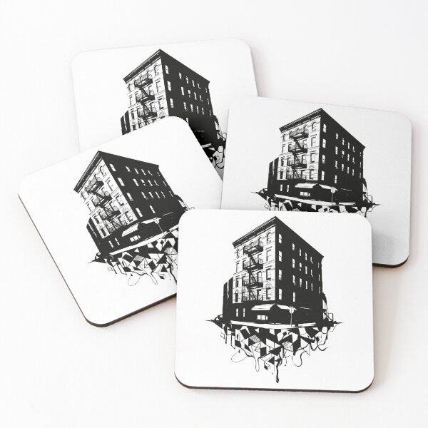 Item preview, Friends Apartment Building Noir Silhouette (Black) designed and sold by Screen Lore.