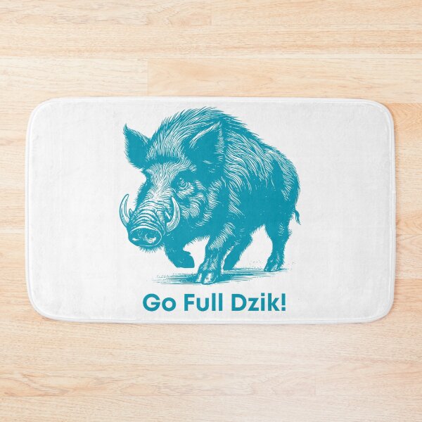 Item preview, Go Full Dzik – Wild Boar Power Design - Teal Edition designed and sold by AmberWit.