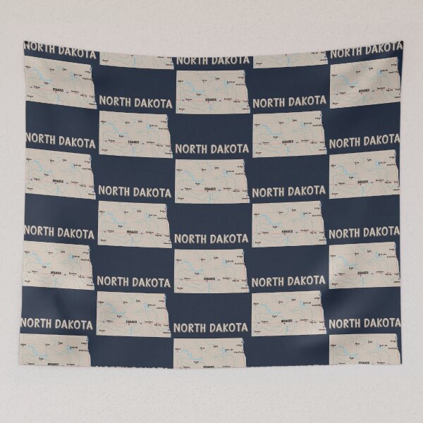 Item preview, North Dakota State Map - Vintage Style Home Pride designed and sold by mashmosh.