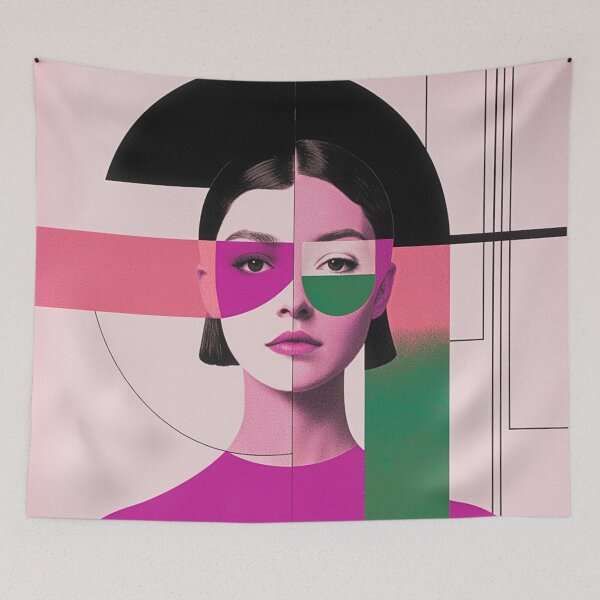 Item preview, Geometric Identity Portrait designed and sold by joycrysstudio.