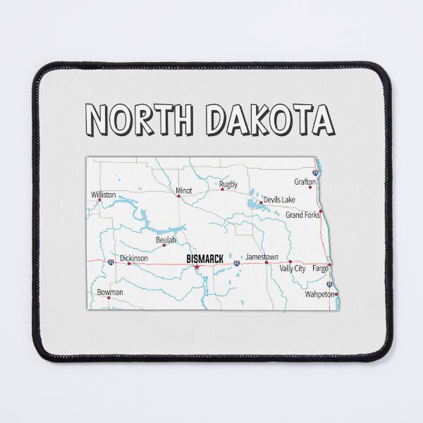 Item preview, North Dakota State Map - Minimalist City Guide designed and sold by mashmosh.
