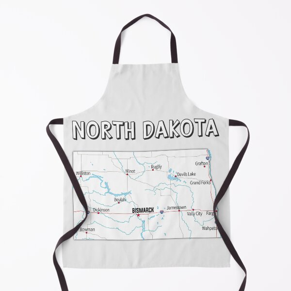 Item preview, North Dakota State Map - Minimalist City Guide designed and sold by mashmosh.