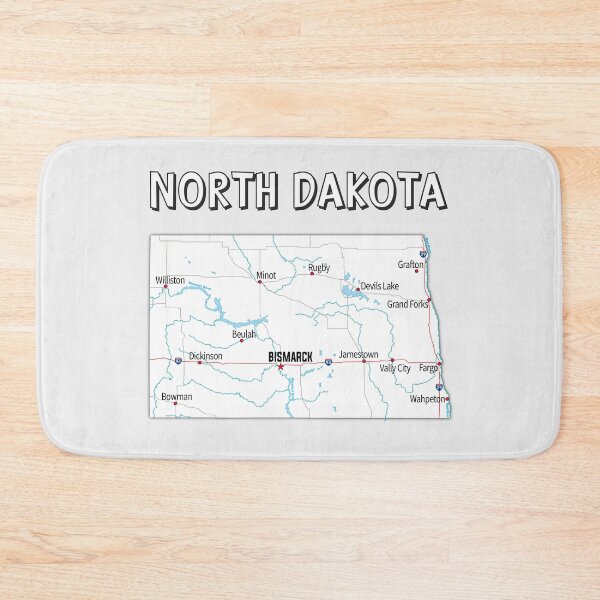 Item preview, North Dakota State Map - Minimalist City Guide designed and sold by mashmosh.