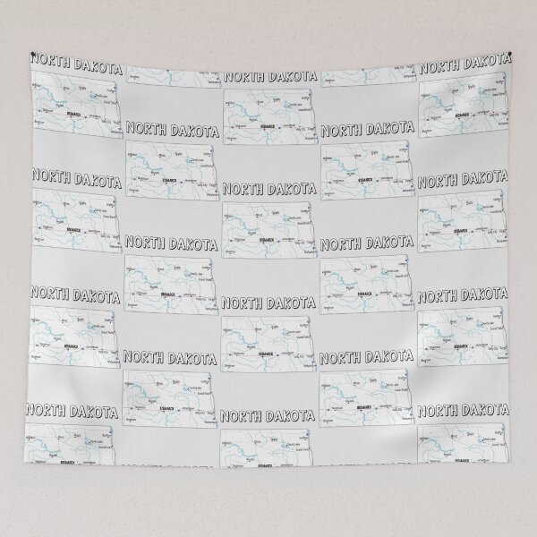 Item preview, North Dakota State Map - Minimalist City Guide designed and sold by mashmosh.