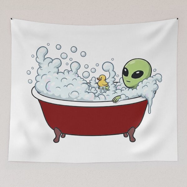 Item preview, Alien Taking a Bath designed and sold by Everyday Aliens.