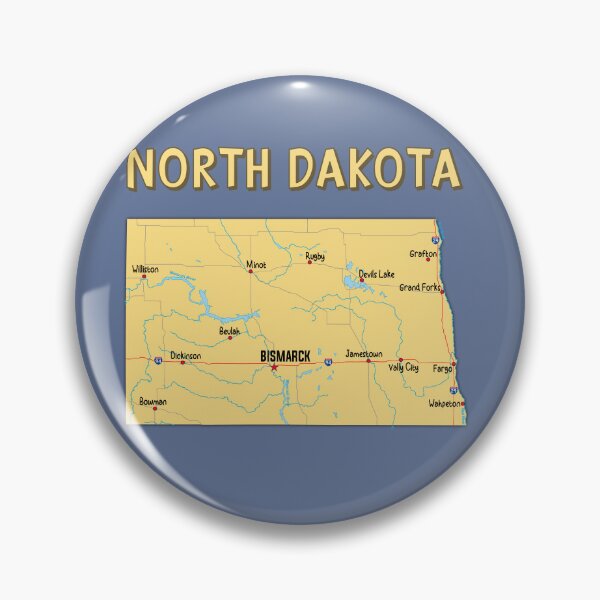 Item preview, North Dakota State Map - Artistic Illustrated Edition designed and sold by mashmosh.
