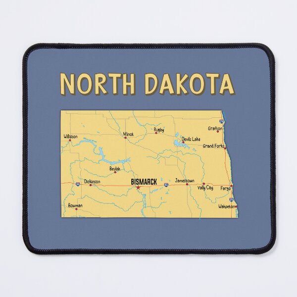 Item preview, North Dakota State Map - Artistic Illustrated Edition designed and sold by mashmosh.
