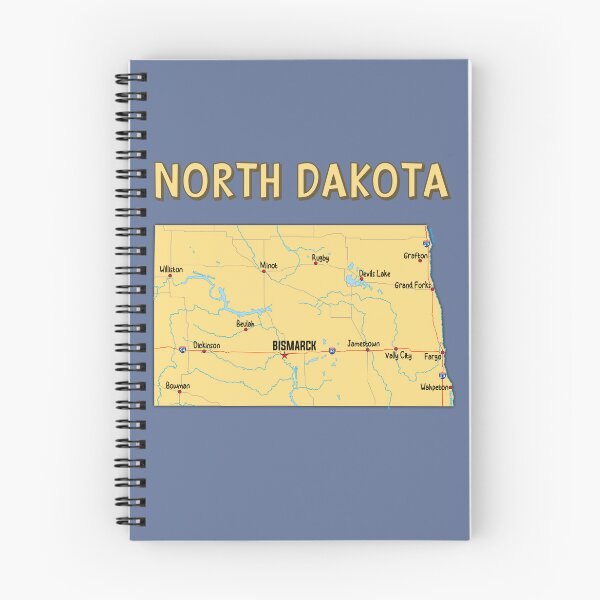 Item preview, North Dakota State Map - Artistic Illustrated Edition designed and sold by mashmosh.