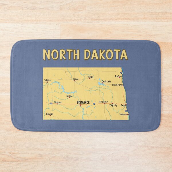 Item preview, North Dakota State Map - Artistic Illustrated Edition designed and sold by mashmosh.