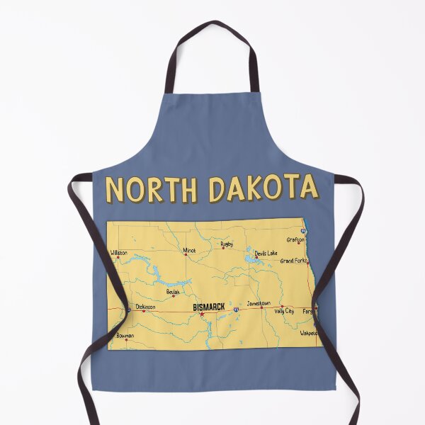 Item preview, North Dakota State Map - Artistic Illustrated Edition designed and sold by mashmosh.
