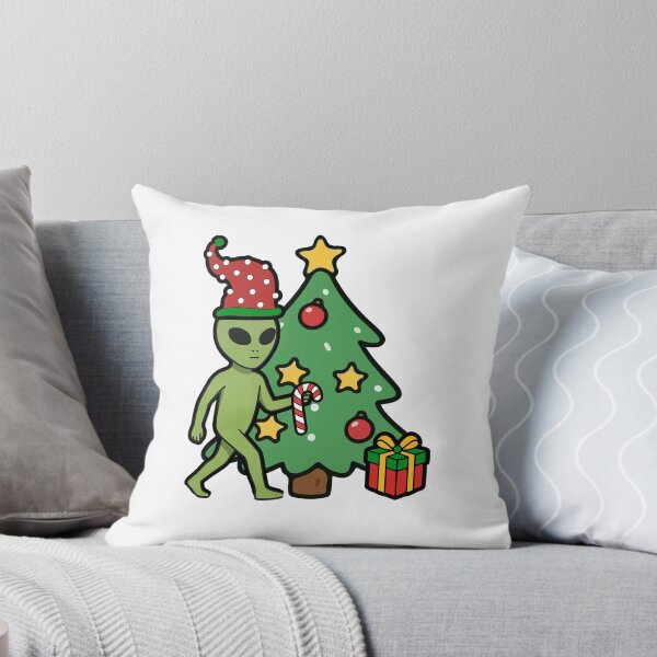 Item preview, Alien Celebrating Christmas with Tree and Presents designed and sold by Everyday Aliens.