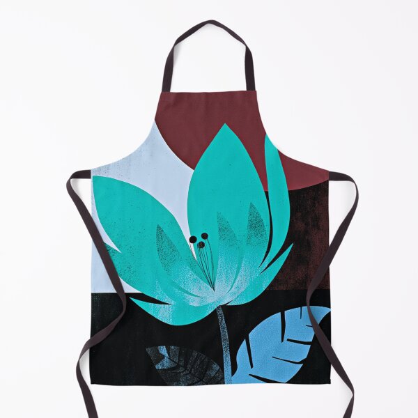 Artikelvorschau, Abstraktes Blumenmuster in Türkis und Schwarz entworfen und verkauft von joycrysstudio.