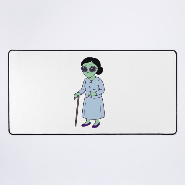 Item preview, Grandmother Alien With a Cane designed and sold by Everyday Aliens.