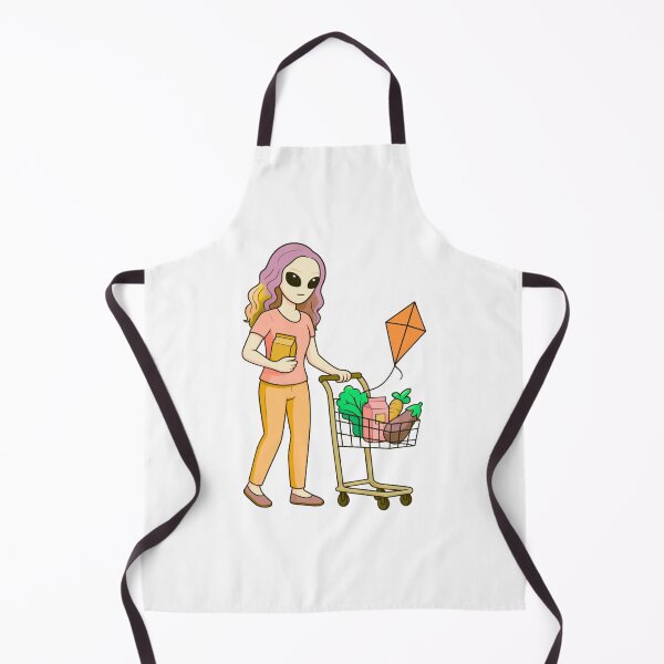 Item preview, Alien Grocery Run – Whimsical Space Shopper designed and sold by Everyday Aliens.