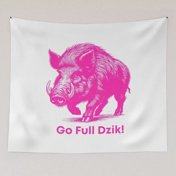 Item preview, Go Full Dzik – Wild Boar Power Design - Hot Pink Edition designed and sold by AmberWit.